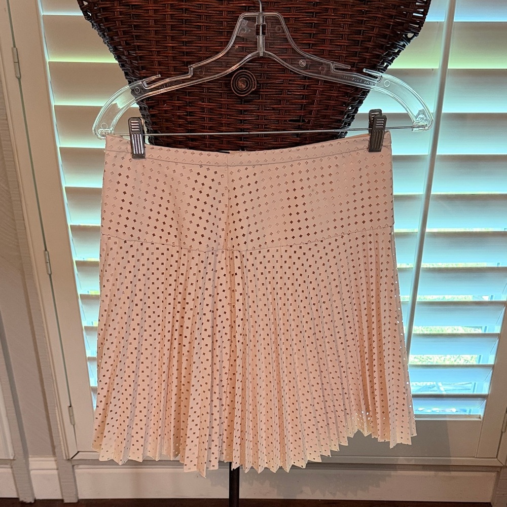 J. Crew Cream Eyelet Mini Skirt